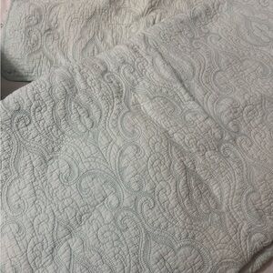 Tahari Quilted Paisley Coverlet in Pale Blue